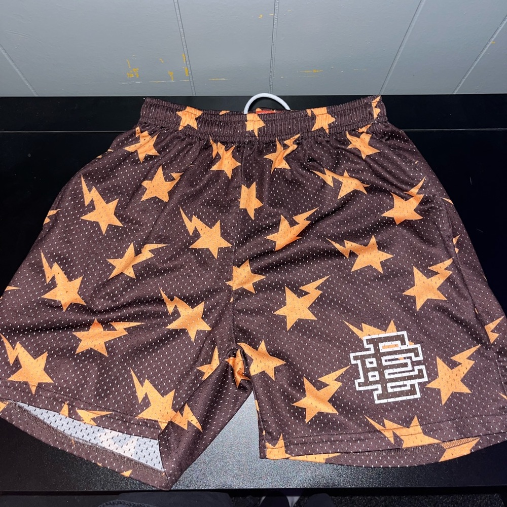 Eric Emanuel Shorts Brown Stars Men’s Size Small